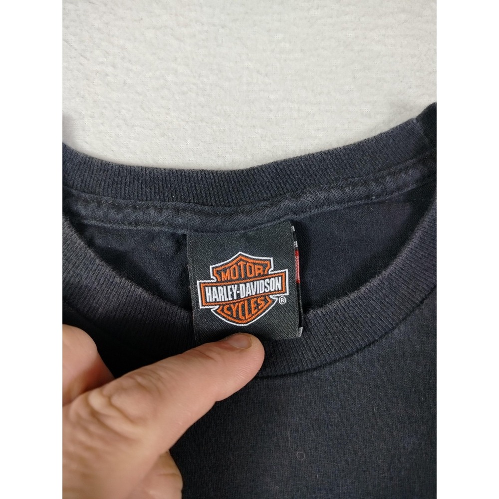 Harley Davidson Shirt Mens XL Black Motorcycles Reno Bowling Bikercore Moto - Picture 3 of 10